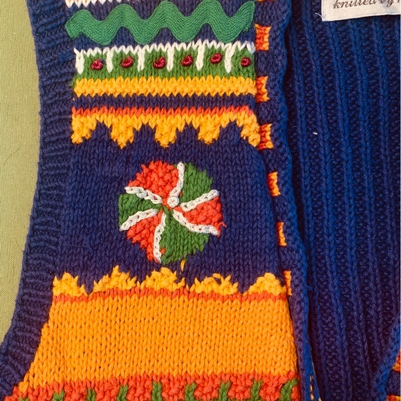 MARISA CHRISTINA Classics Hand Knit Sweater Vest Ladies Size Large Nautical - Picture 5 of 8